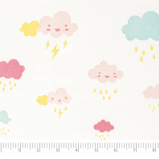 Roc-Lon Cloud Print Muslin Fabric